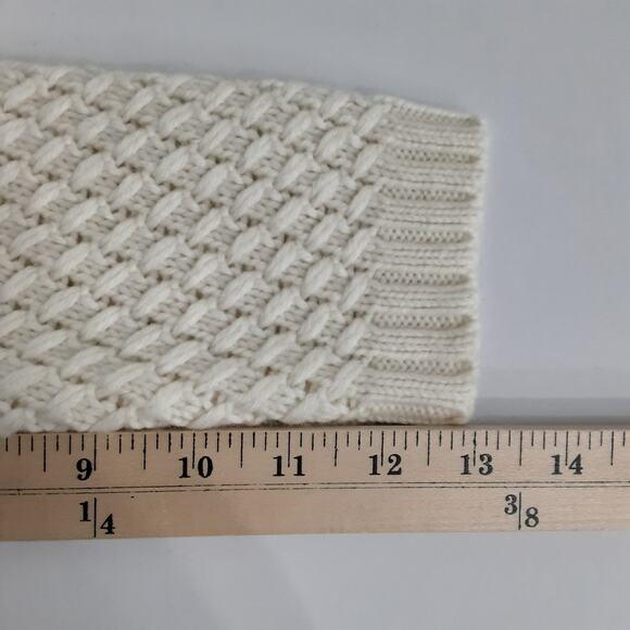 Talbots Fisherman Sweater Cream Womens 2 Cashmere Angora Wool - Picture 10 of 10